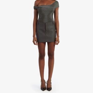 Elegant Gray Mini Skirt